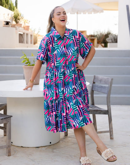 Amelia Dress - Kaleido Print