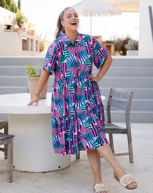 Amelia Dress - Kaleido Print