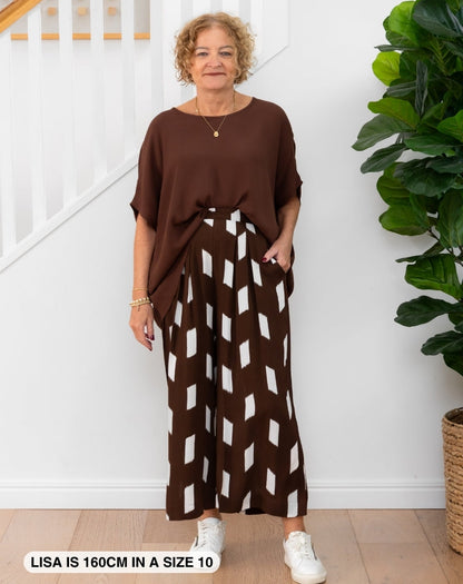 Bonnie Crop Pants - Chocolate Dream