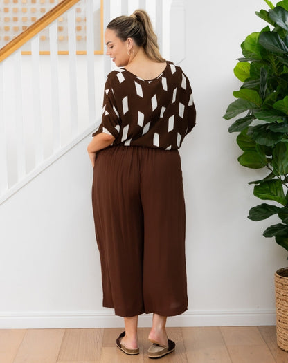 Bonnie Crop Pants - Chocolate