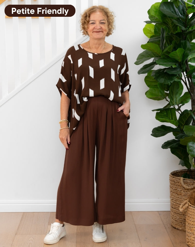 Bonnie Crop Pants - Chocolate