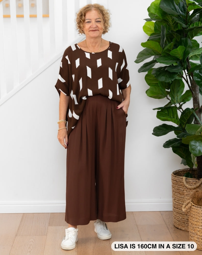 Bonnie Crop Pants - Chocolate