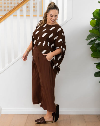 Bonnie Crop Pants - Chocolate