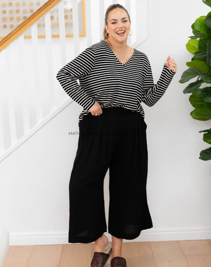 Bonnie Crop Pants - Black
