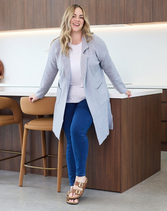 Chloe Knit Coatigan - Grey