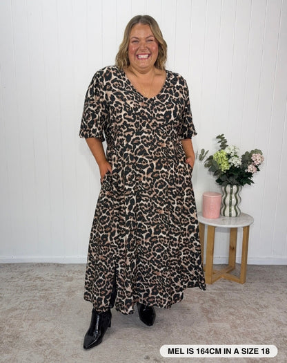 Georgia Dress - Leopard