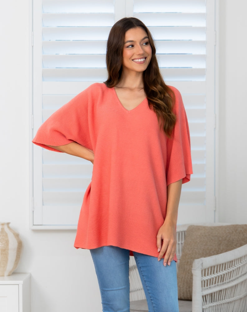 Drew Knit - Coral