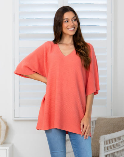 Drew Knit - Coral