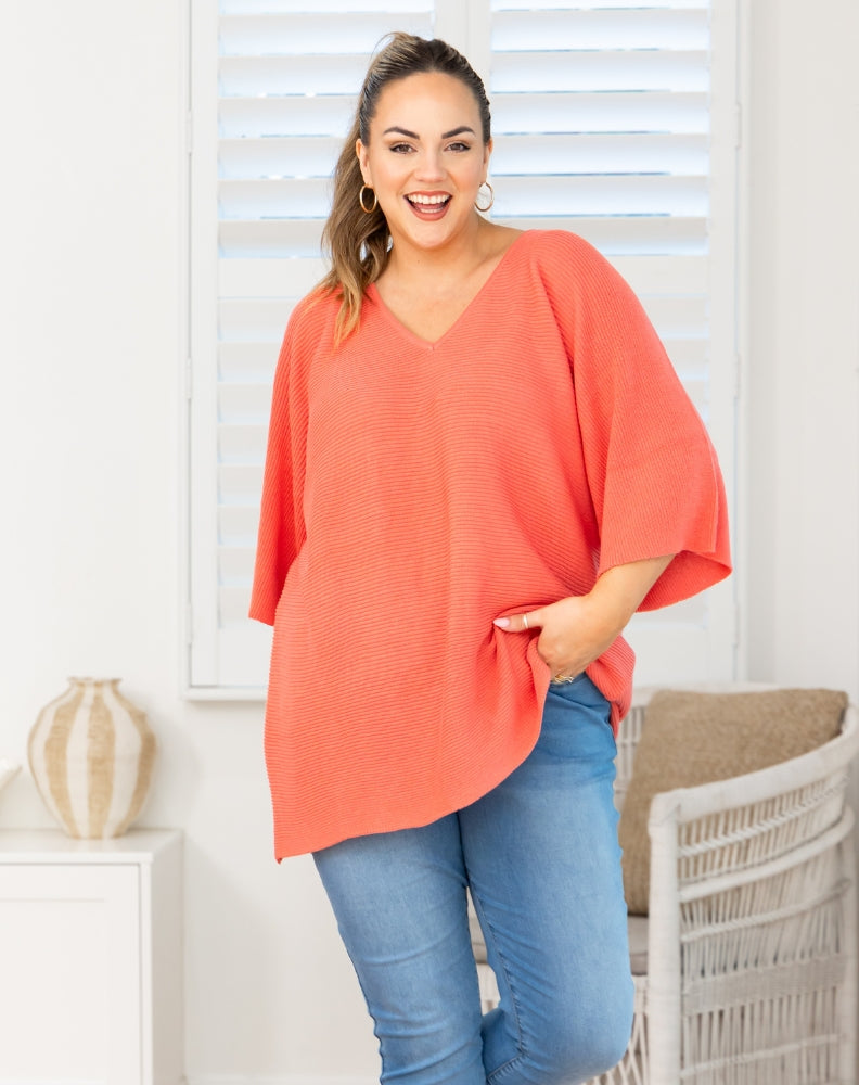 Drew Knit - Coral
