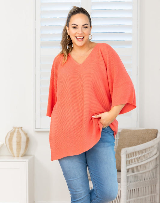Drew Knit - Coral