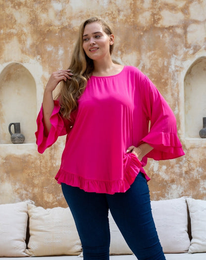 Felicity Top - Fuchsia