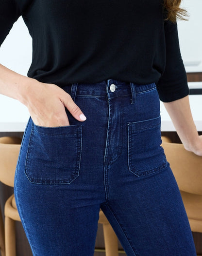 Flared Stretch Denim Jean