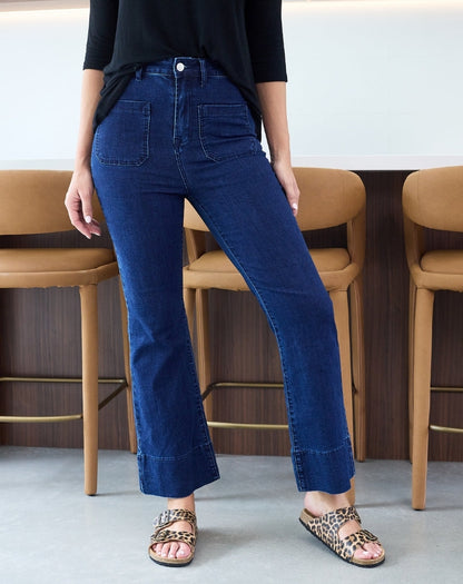 Flared Stretch Denim Jean