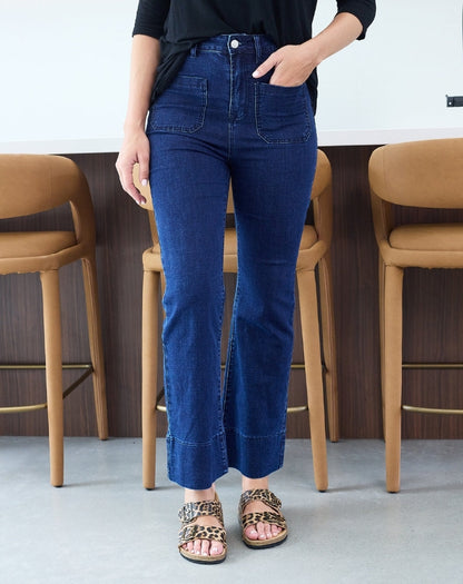 Flared Stretch Denim Jean
