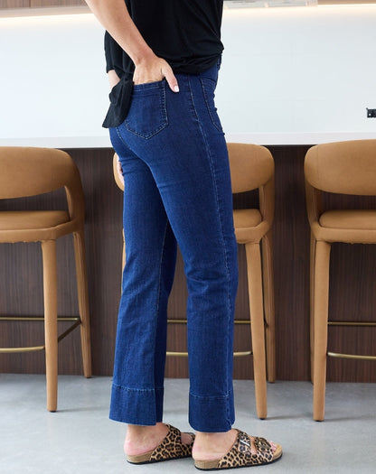 Flared Stretch Denim Jean