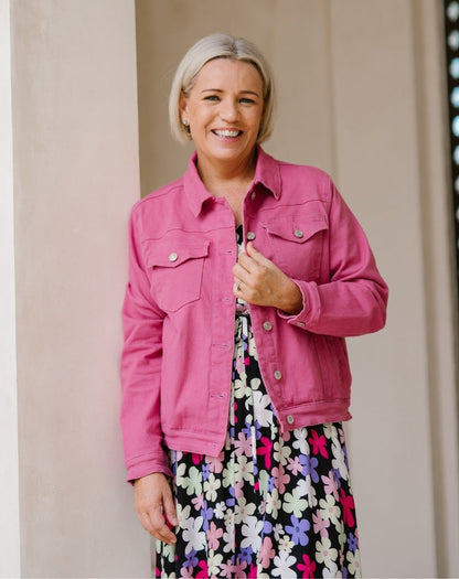 Frankie Jacket With Pockets - Pink