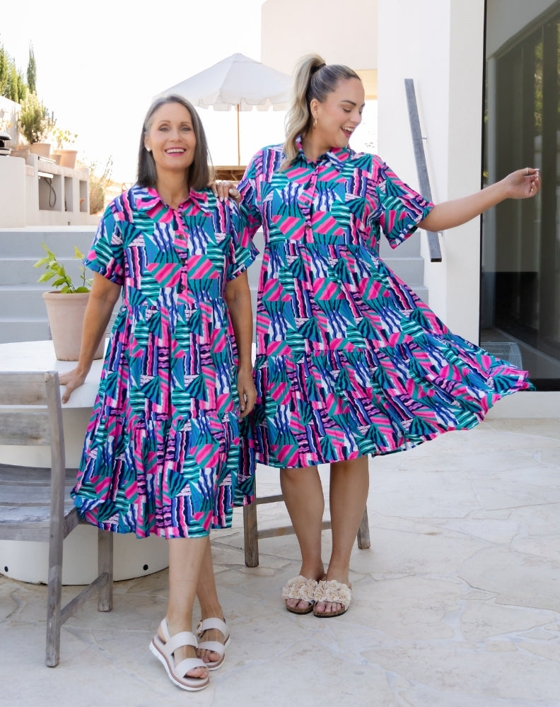 Amelia Dress - Kaleido Print