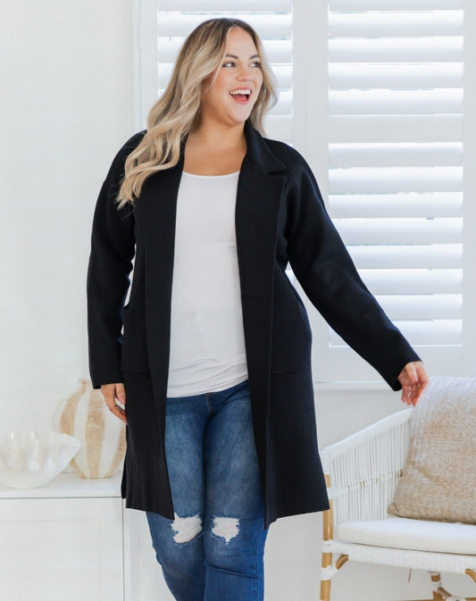Chloe Knit Coatigan - Black