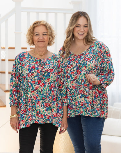 Noel Top - Multi Floral