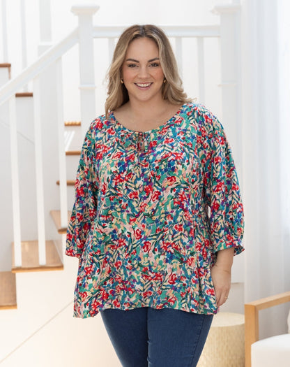 Noel Top - Multi Floral