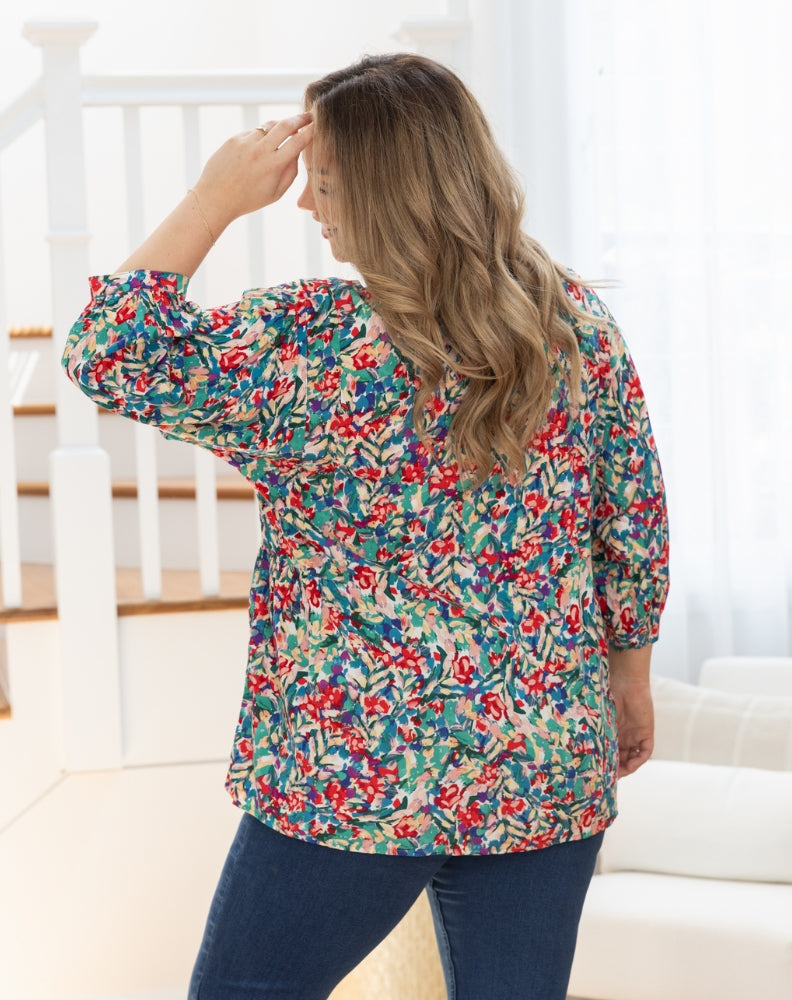 Noel Top - Multi Floral