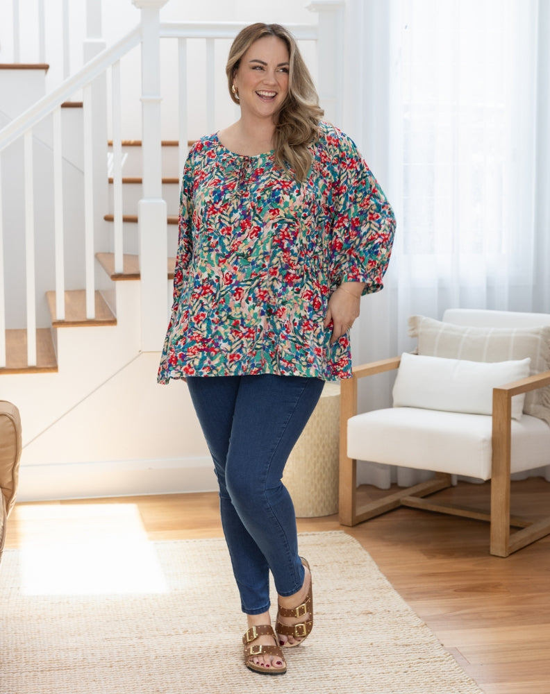 Noel Top - Multi Floral