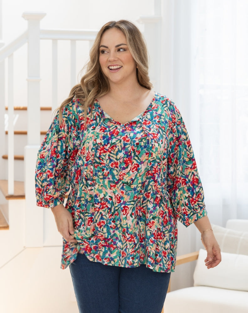 Noel Top - Multi Floral