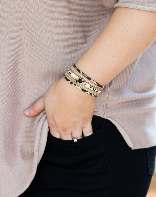 Harlow Bracelet - Tan Leopard