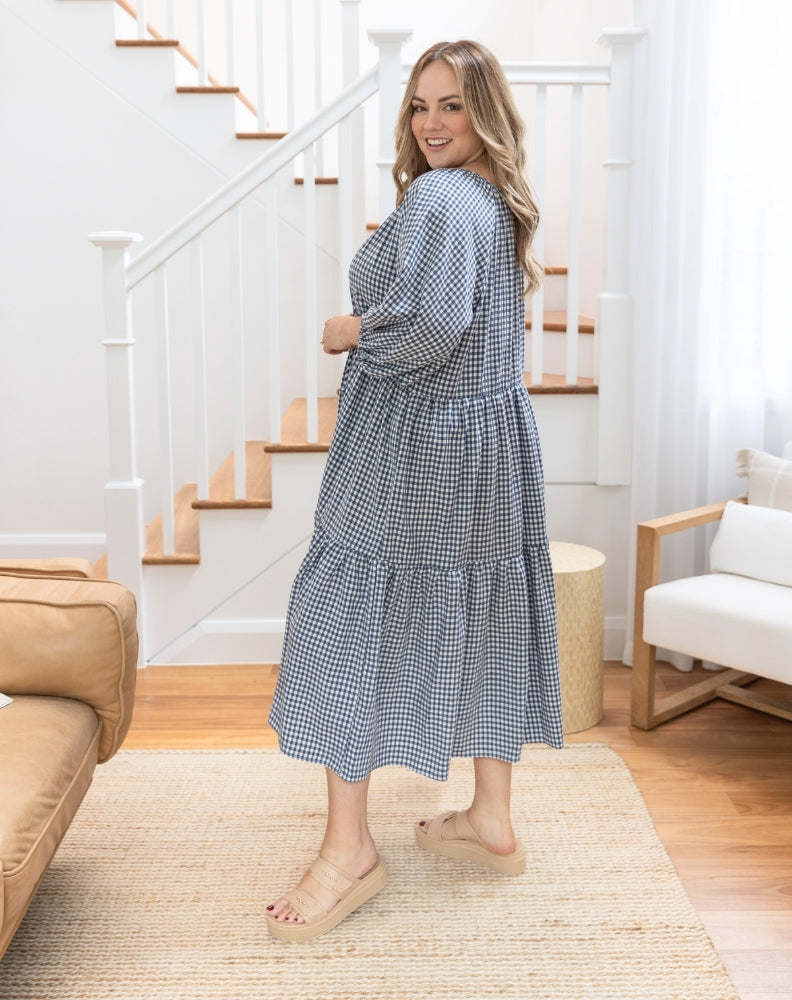 Freez_Amber_Dress_Navy_Gingham_Side