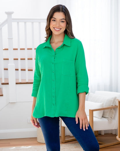 Cotton Shirt - Emerald