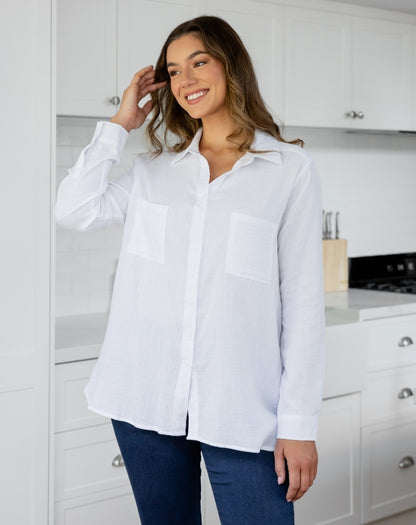 Cotton Shirt - White