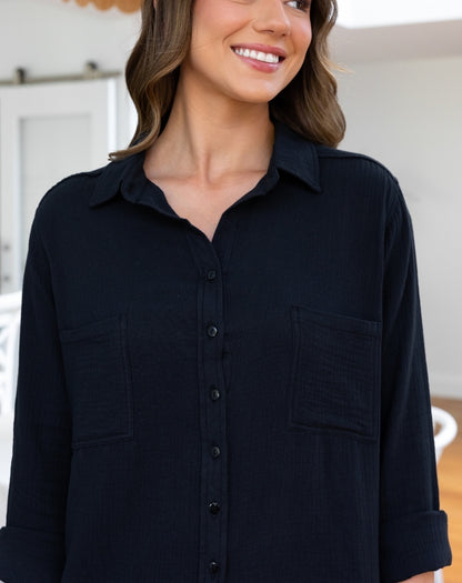 Cotton Shirt - Black