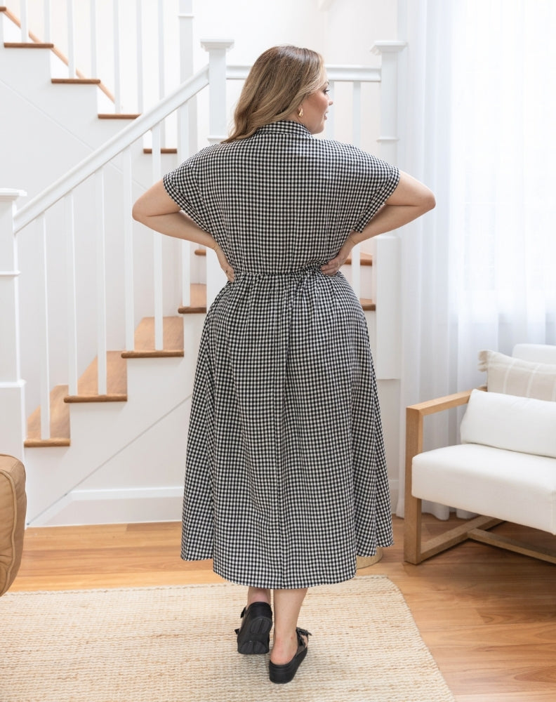 Freez_Elsie_Dress_Black_Gingham_Back