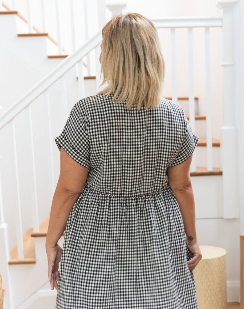 Freez_Elsie_Dress_Black_Gingham_Elasticated_Waist