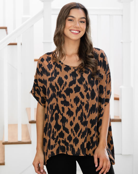 Kitty Top - Tan/Black