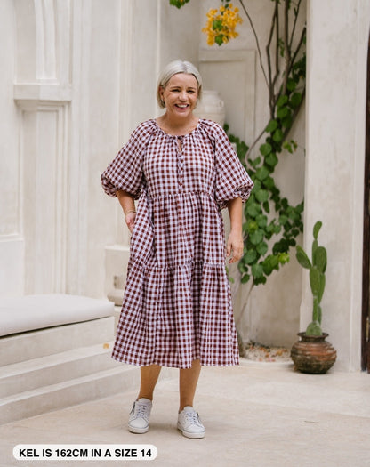 Chocolate-Gingham-Dress