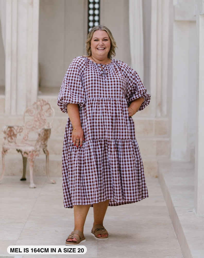 Chocolate-Gingham-Dress