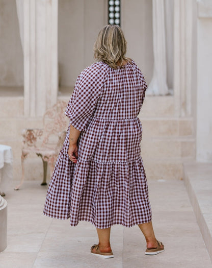 Chocolate-Gingham-Dress