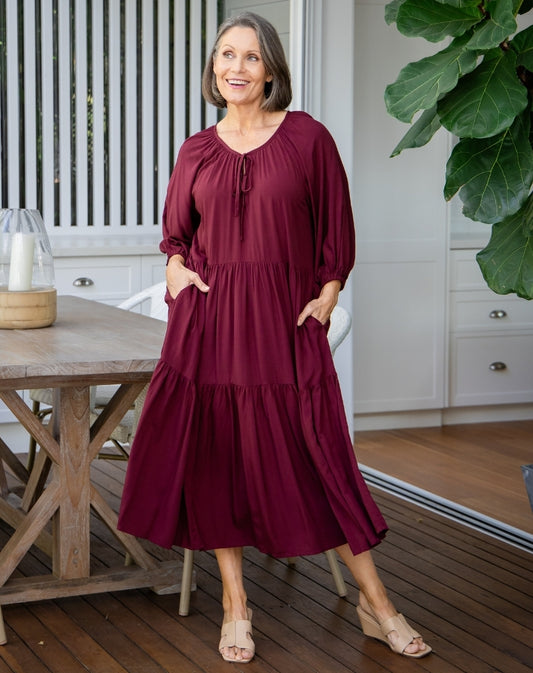 Jackson Dress - Wine
