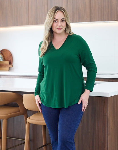 Laney-V-Neck-Tee-Forest