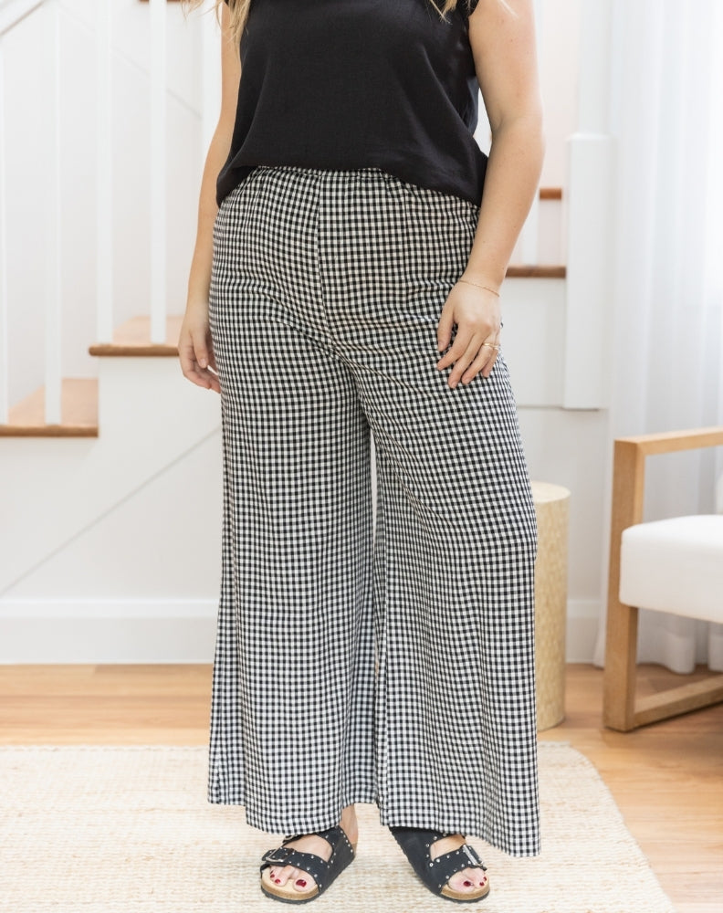 Lexie_Pants_Black_Gingham_Front