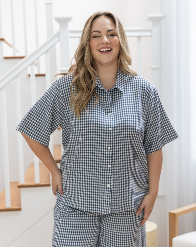 Lexie_Shirt_Navy_Gingham