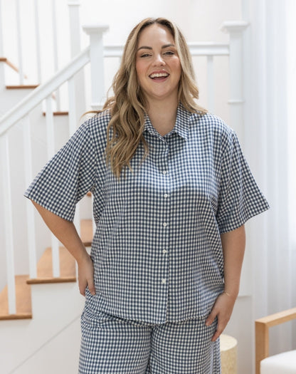 Lexie_Shirt_Navy_Gingham