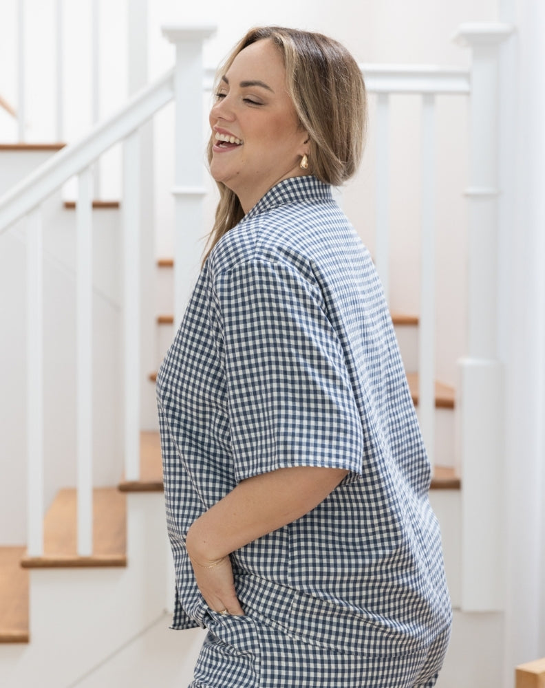 Lexie_Shirt_Navy_Gingham_Sleeve