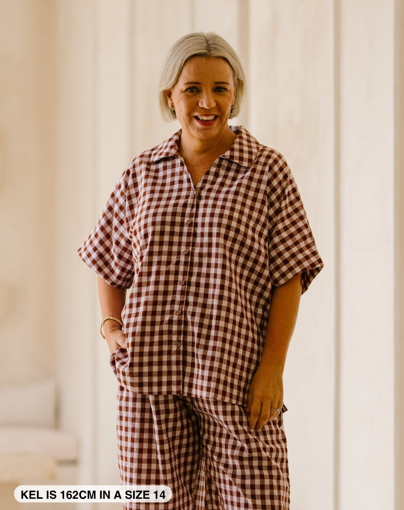 Shirt-Chocolate-Gingham