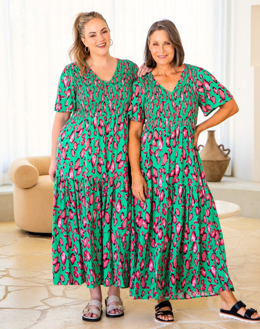 Noel Dress - Christmas Leopard