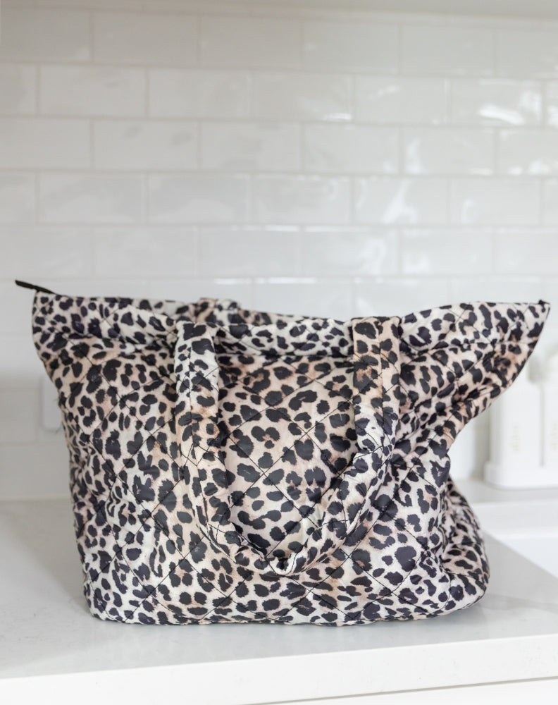 Cheetah Puffer Tote