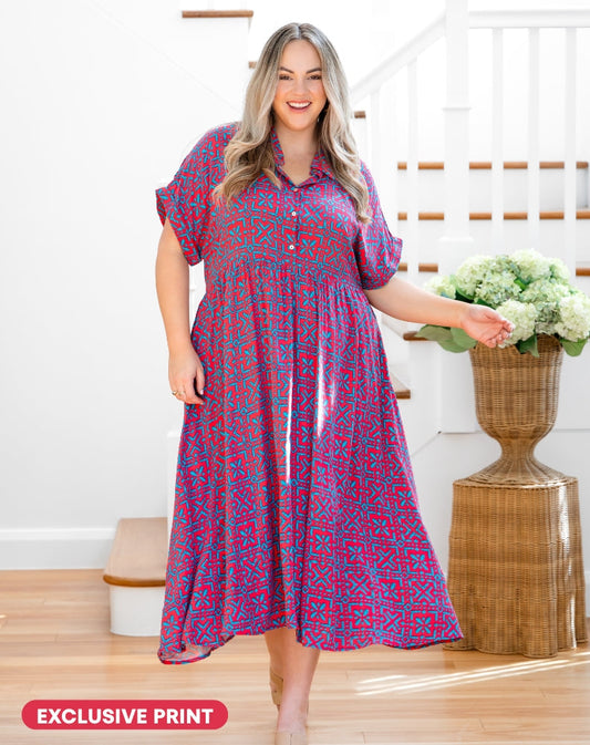Elsie Dress - Melon Crush