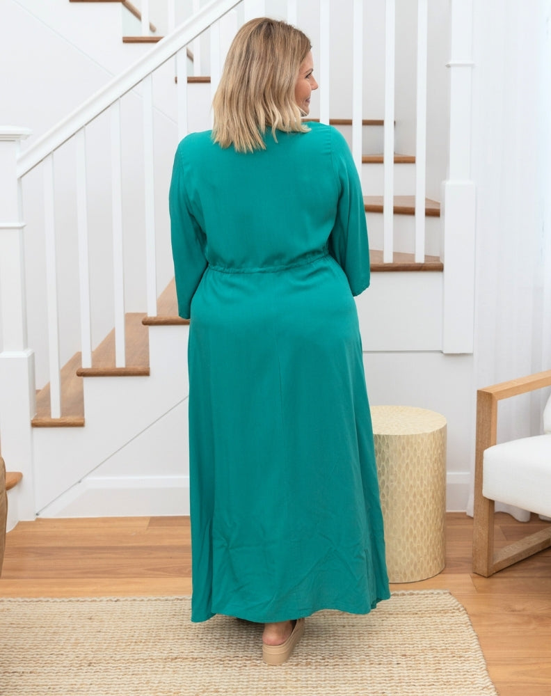 Zoe-Maxi-Dress-Emerald-Back