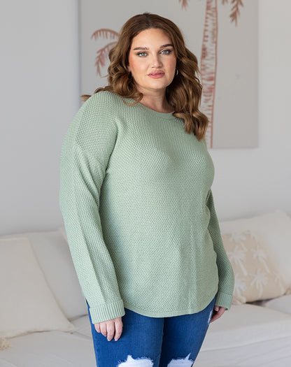 Waffle Knit - Sage